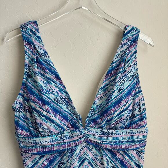 Contours By Coco Reef One Piece Swim Blue Purple 14 38 B/C - Picture 4 of 12